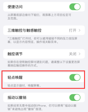 若羌苹果授权维修站分享iPhone轻点无法唤醒怎么办 